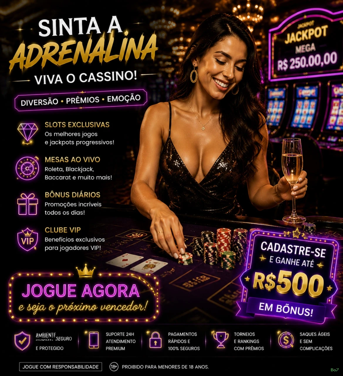Bônus boas-vindas Bo7 R$100